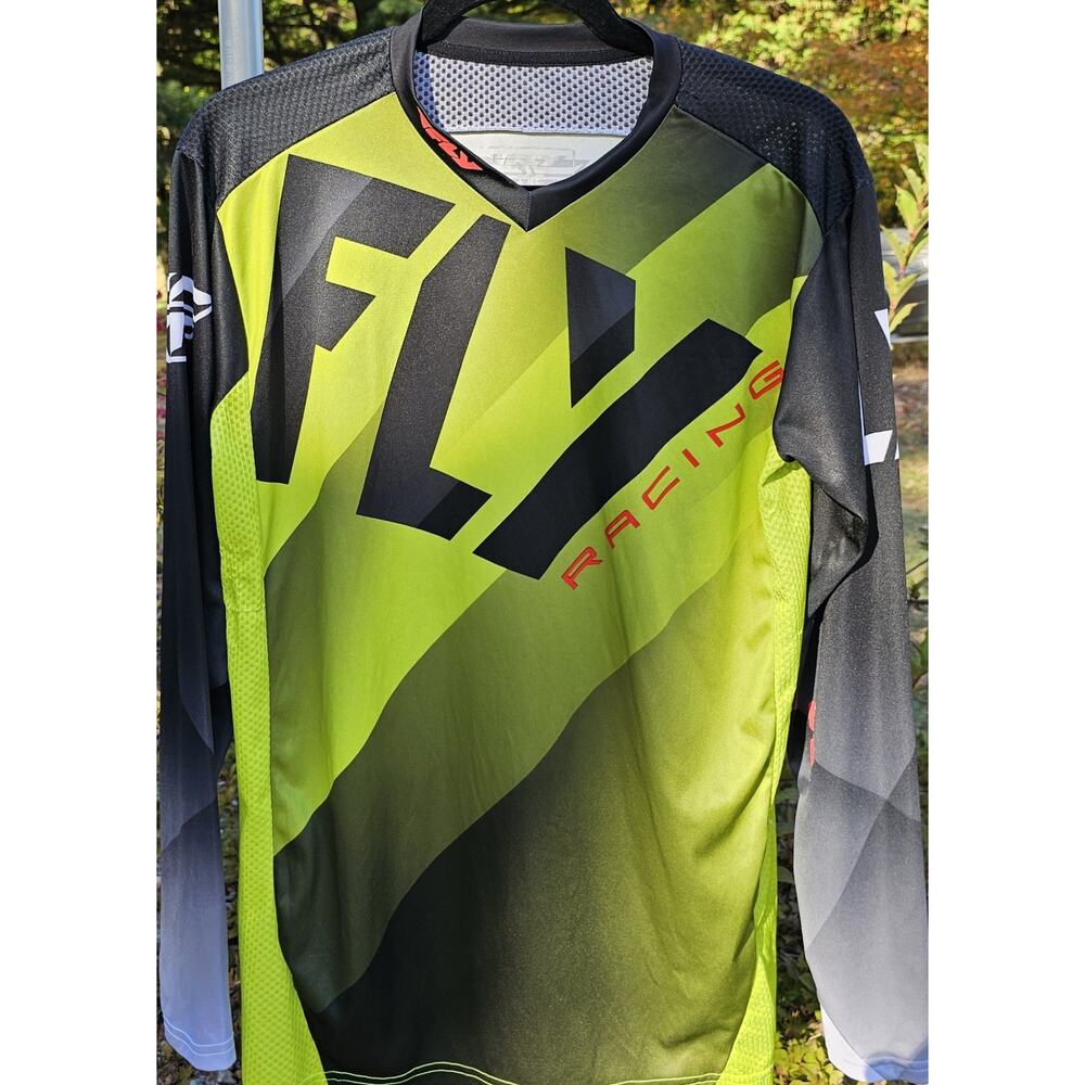 Fly Racing Lite Jersey Metz 994 Black Yellow Riding Motocross BMX ATV Size Small